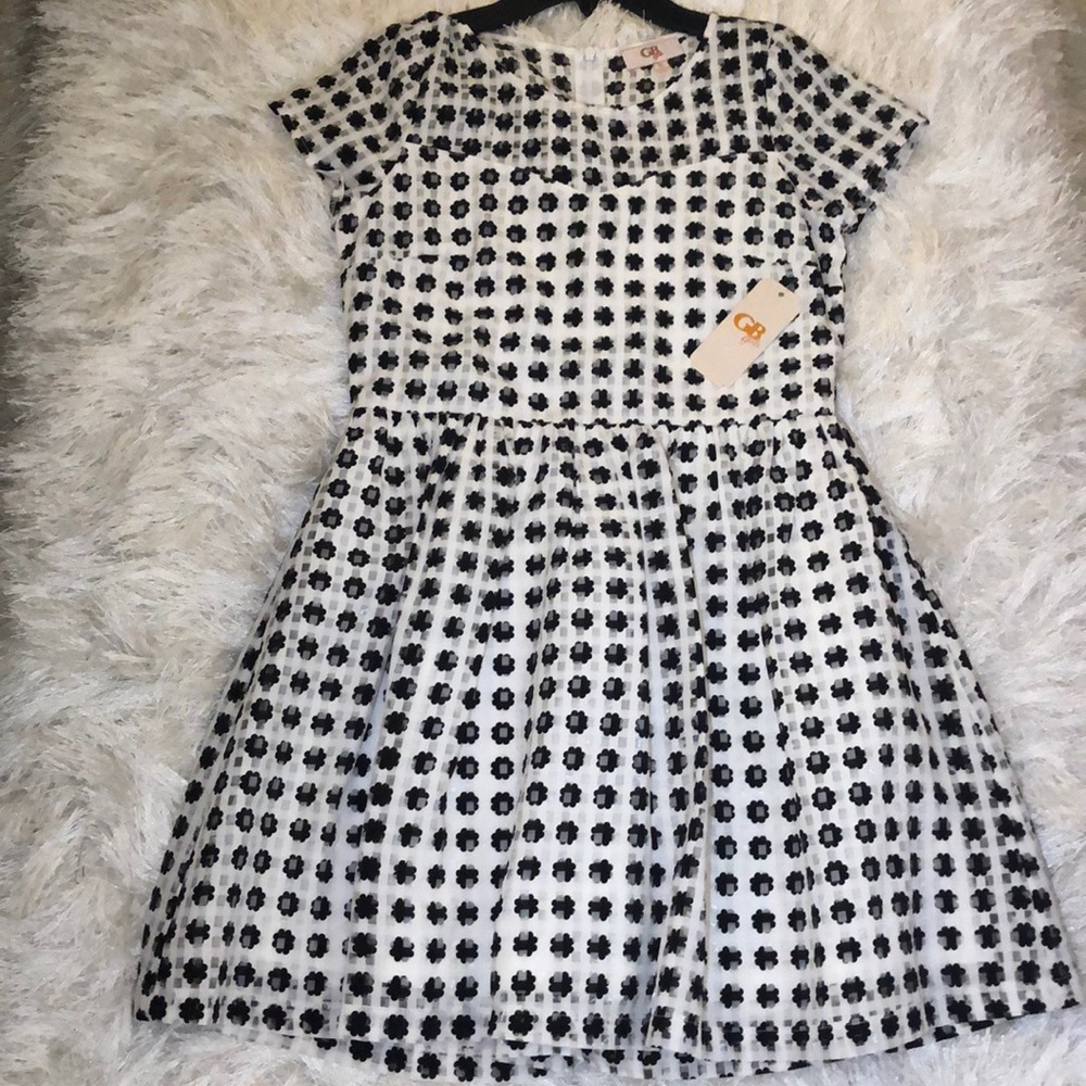 Black and white gb girls dress